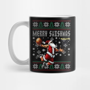 Merry Swishmas Ugly Christmas Basketball Christmas Mug